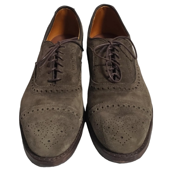 Allen Edmonds Strand Suede Cap Toe Shoes  Size 9.5 B - Picture 1 of 16